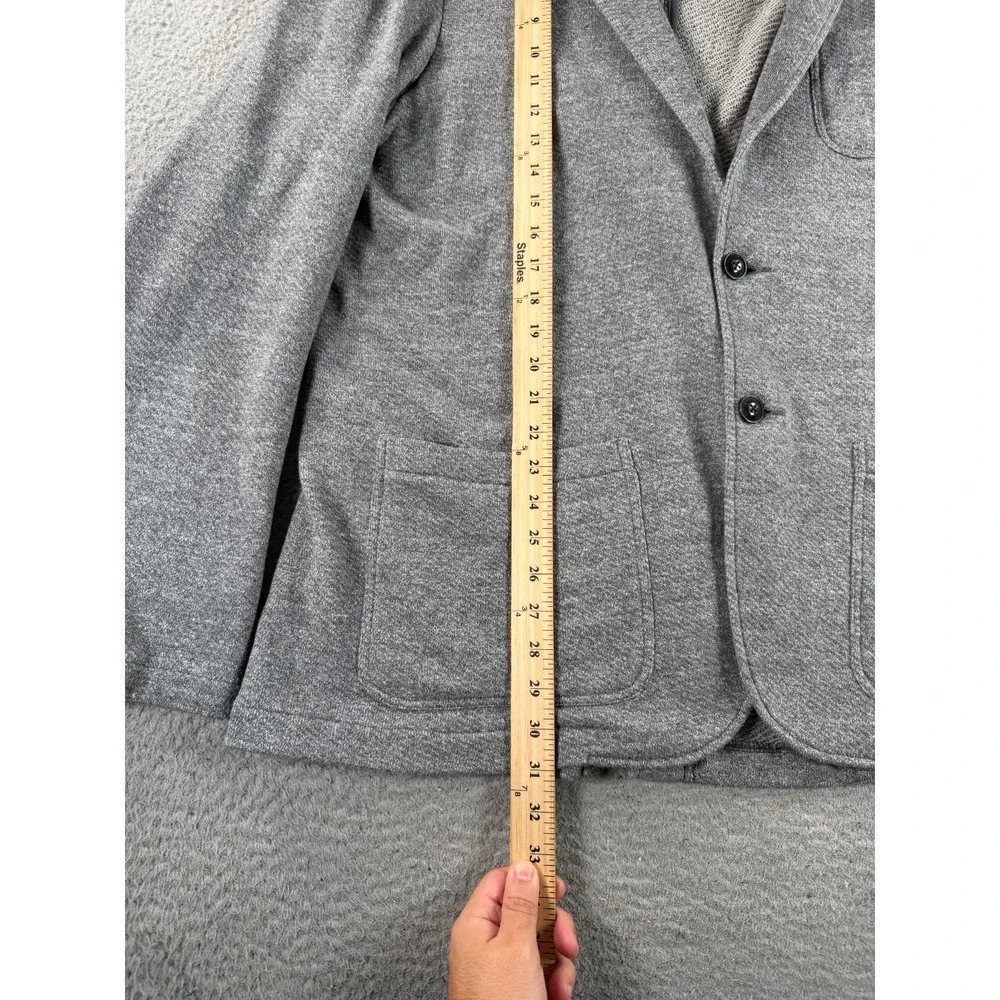Faherty Inlet Knit Blazer Mens XL Gray Cotton Casual Sport Jacket Preppy